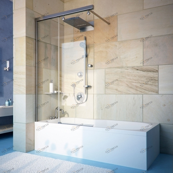 85X160GV862 Душевое ограждения на борт вынны GUTEWETTER Германия Slide