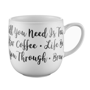 P_0059.615WH Кружка carnaby script 350 мл белая Price&Kensington