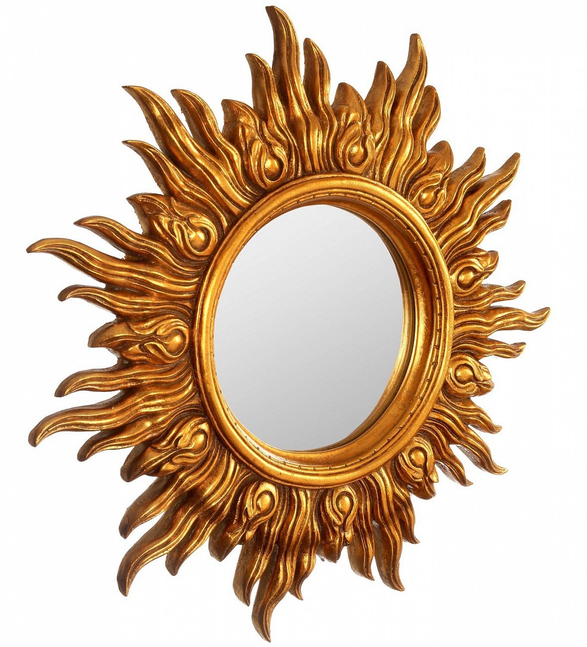 Зеркало-солнце 45,5 см античное золото Alcor Gold ART-ZERKALO ДИЗАЙНЕРСКИЕ 00-3884103 Зеркальный;золото  - Вид №1