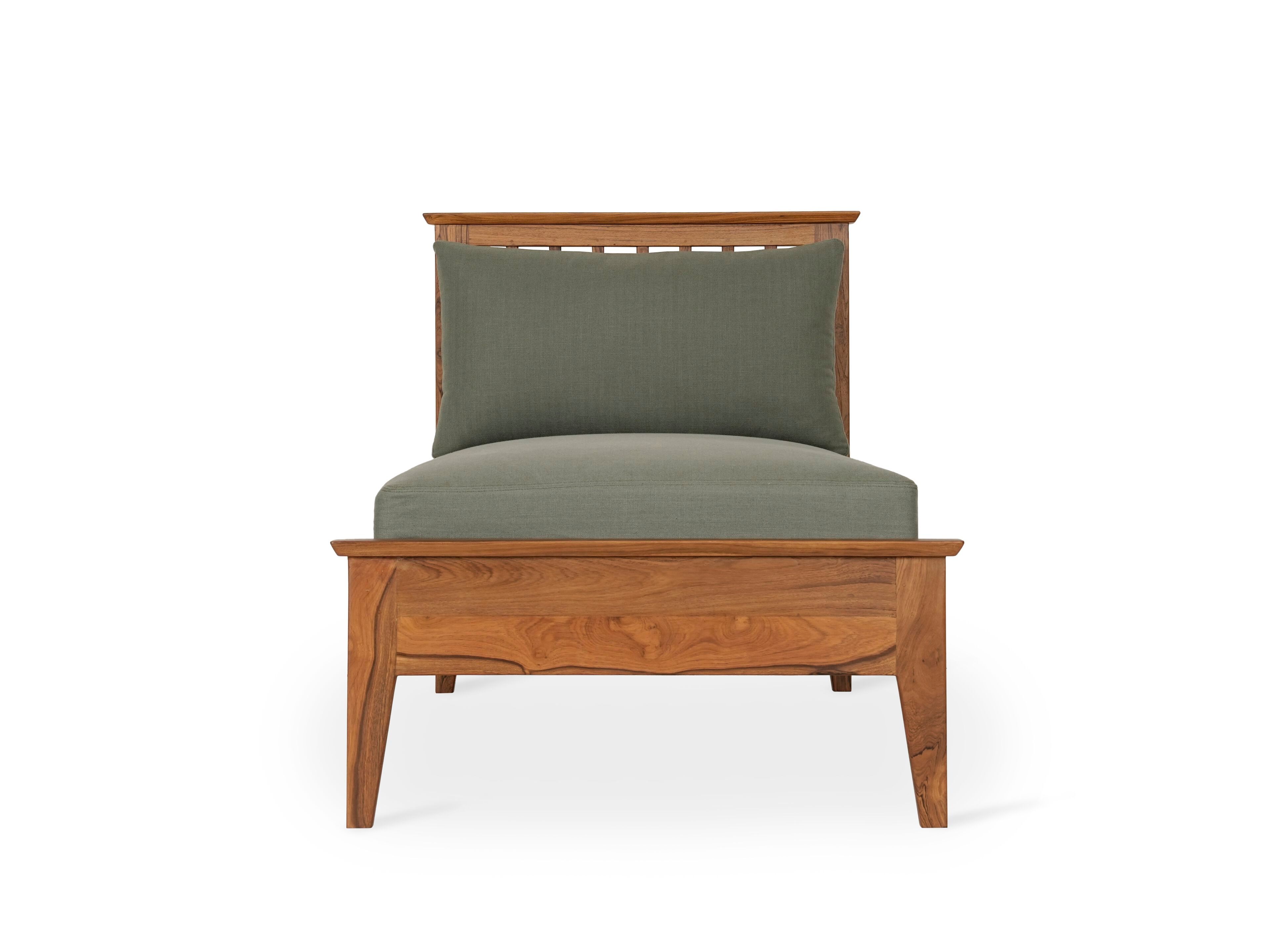 Односпальная кровать из тикового дерева Alankaram GWELY ARCH-00012622 - Вид №1