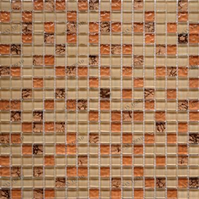 582 мозаика микс т.камень бежевый рифленый 300х300 чип 15х15 (кор 0,54м/6шт/0,09м) Роскошная мозаика 