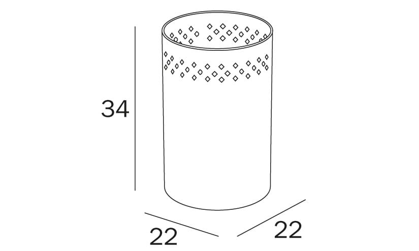 Металлическая мусорная корзина INDA® HOTELLERIE ARCH-00003655