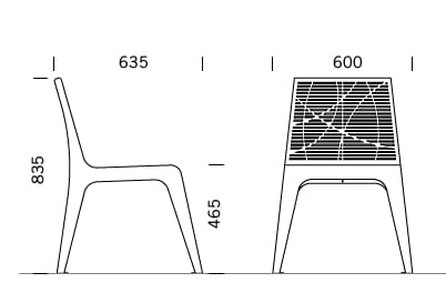 Наружное сиденье из нержавеющей стали BENKERT BANKE Chalidor ARCH-00112574 - Вид №5