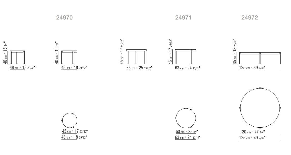 Круглый деревянный журнальный столик с мраморной столешницей Flexform Gustav ARCH-00137963 - Вид №6