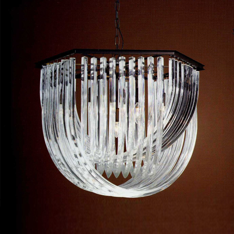 Подвесной светильник Murano 7 black от Delight Collection KR0116P-7L DELIGHT COLLECTION ДИЗАЙНЕРСКИЕ 243737 Прозрачный;черный  - Вид №1