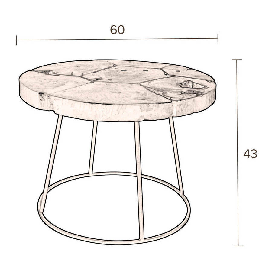 Столик Kraton темно-шоколадный Dutchbone 2300044 - Вид №7
