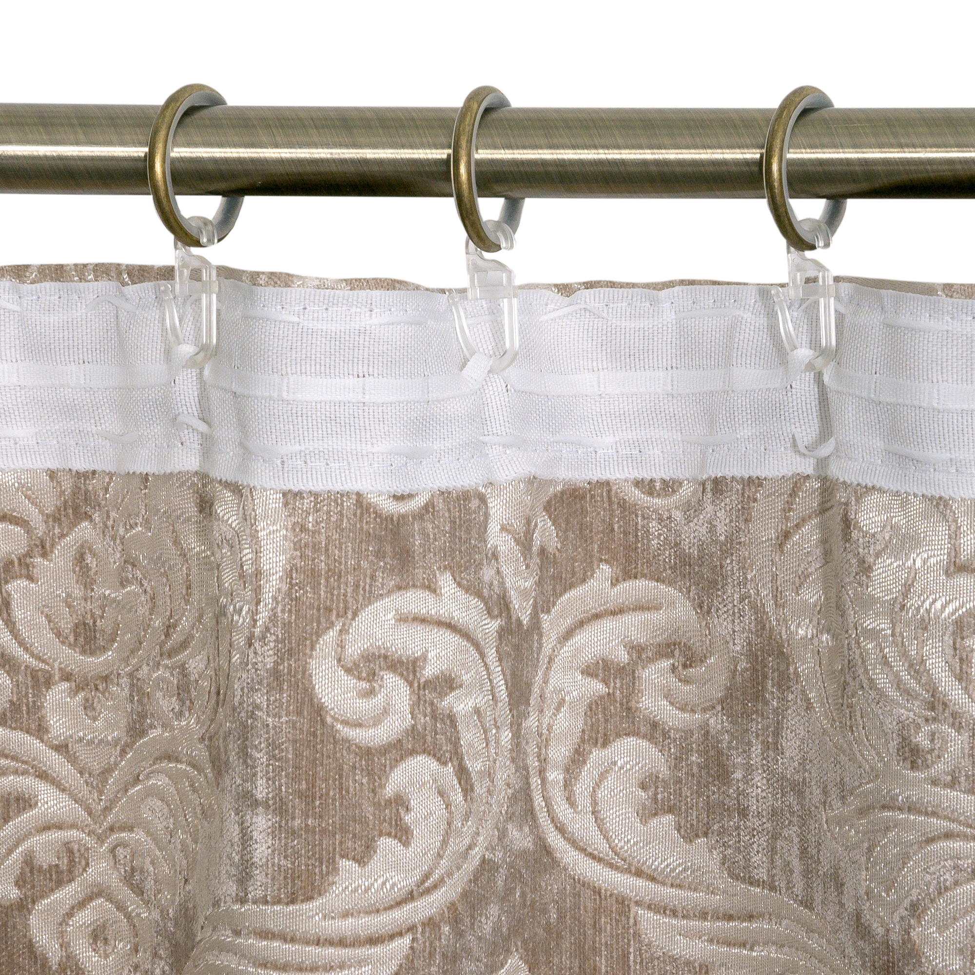 Штора «Уют» от Торгового Дома Текстиль - бежевая классика для гостиной 18201097 ТОРГОВЫЙ ДОМ ТЕКСТИЛЬ STLM-0009982 - Вид №5