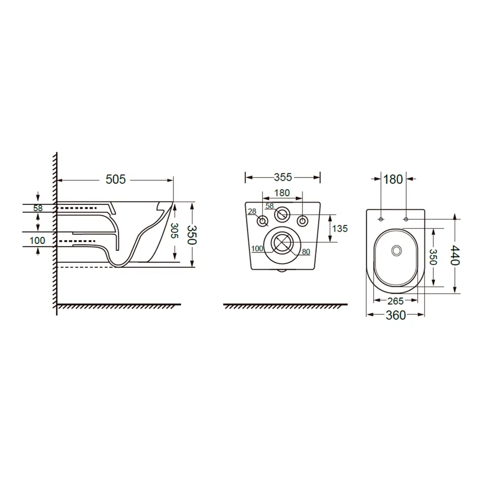 Комплект инсталляция и унитаз Culto Eddy безободковый с микролифтом клавиша цвет белый STLM-2103551 - Вид №8
