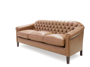 3-местный кожаный диван