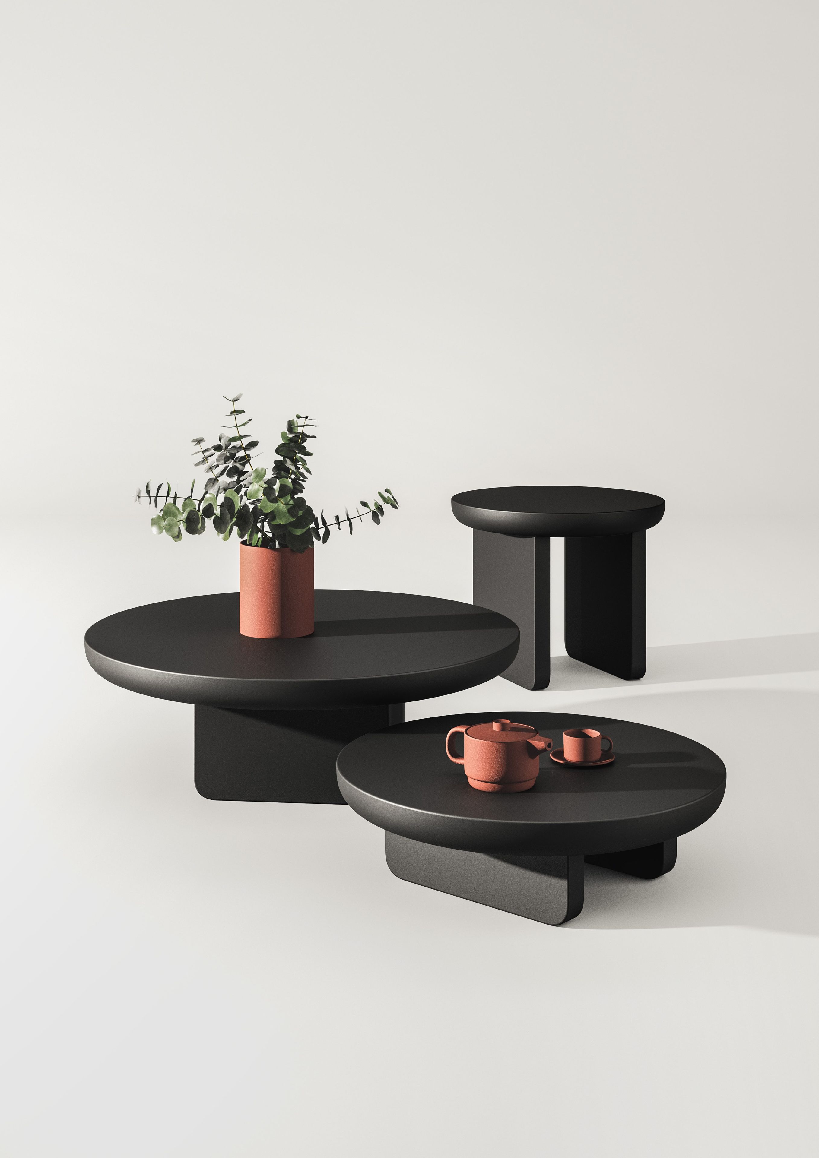 Круглый деревянный журнальный столик Falsasquadra Водяные лилии ARCH-00054419 - Вид №1