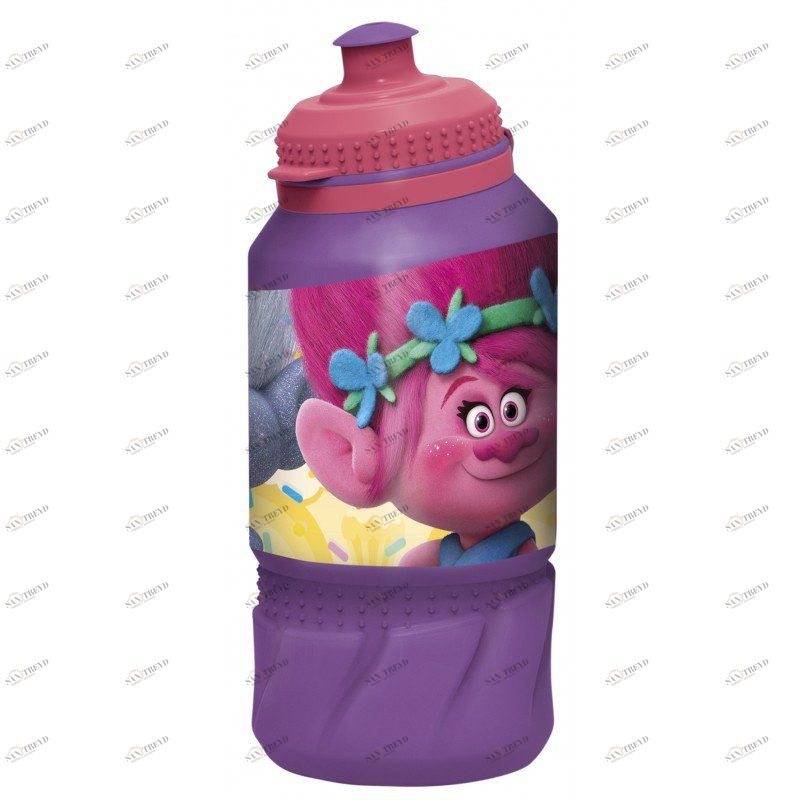 Бутылка пластиковая спортивная "Тролли", 420 мл STOR ТРОЛЛИ 335597 Фиолетовый Santreyd 