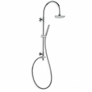 CRIPD509 Многофункциональная душевая стойка с переключателем на 2 отверстия, регулируемой насадкой для душа, гибким шлангом LONG LIFE и ручным душем с защитой от известкового налета с направляющей Cristina Rubinetterie