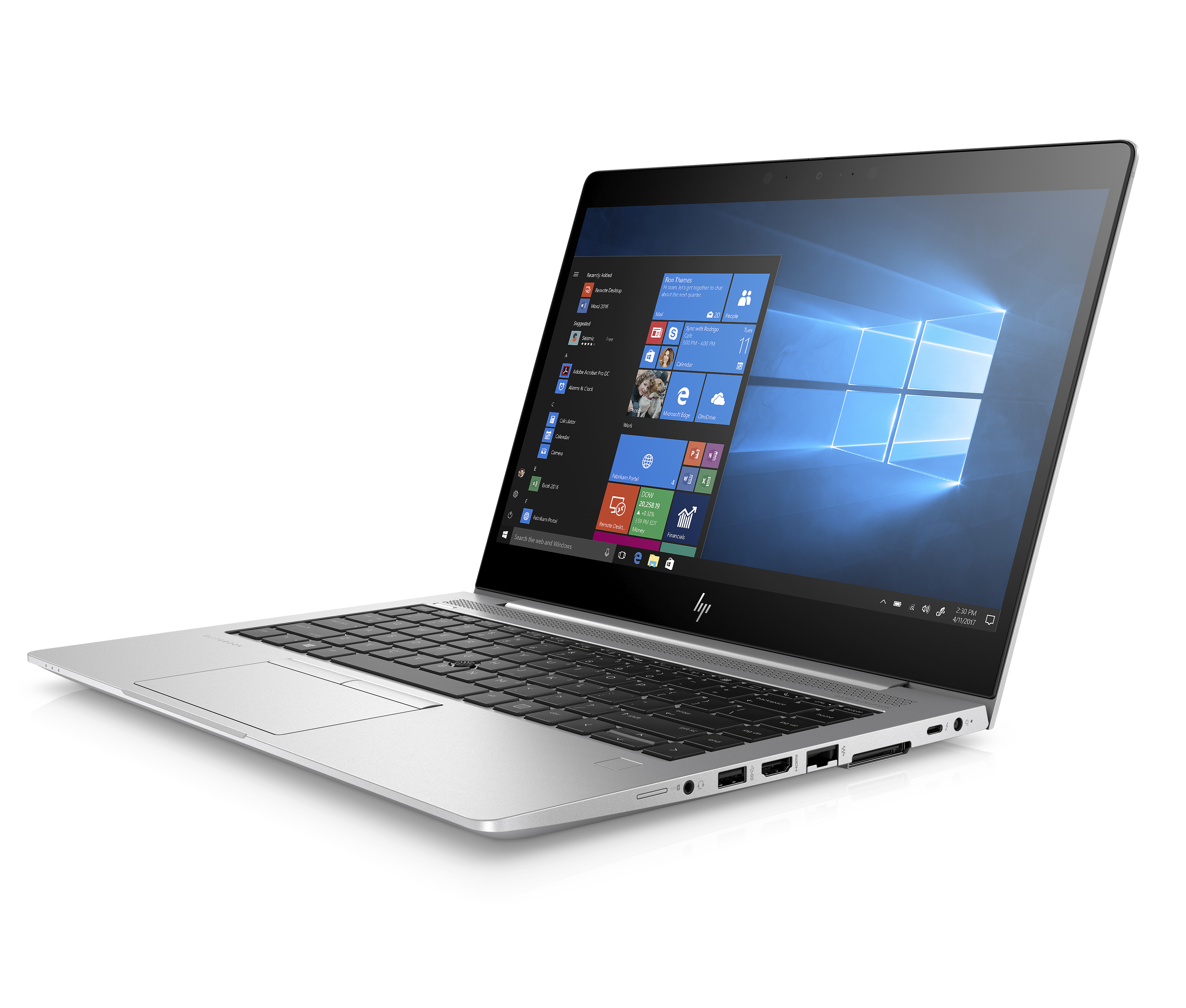 6XD51EA#ACB elitebook 840 g6 14"(1920x1080)/intel core i7 8565u(1.8ghz)/16384mb/1000pcissdgb/nodvd/int:intel hd graphics 620/50whr/war 3y/1.48kg/silver/w10pro + 1000 nit sure view HP Santreyd  - Вид №1