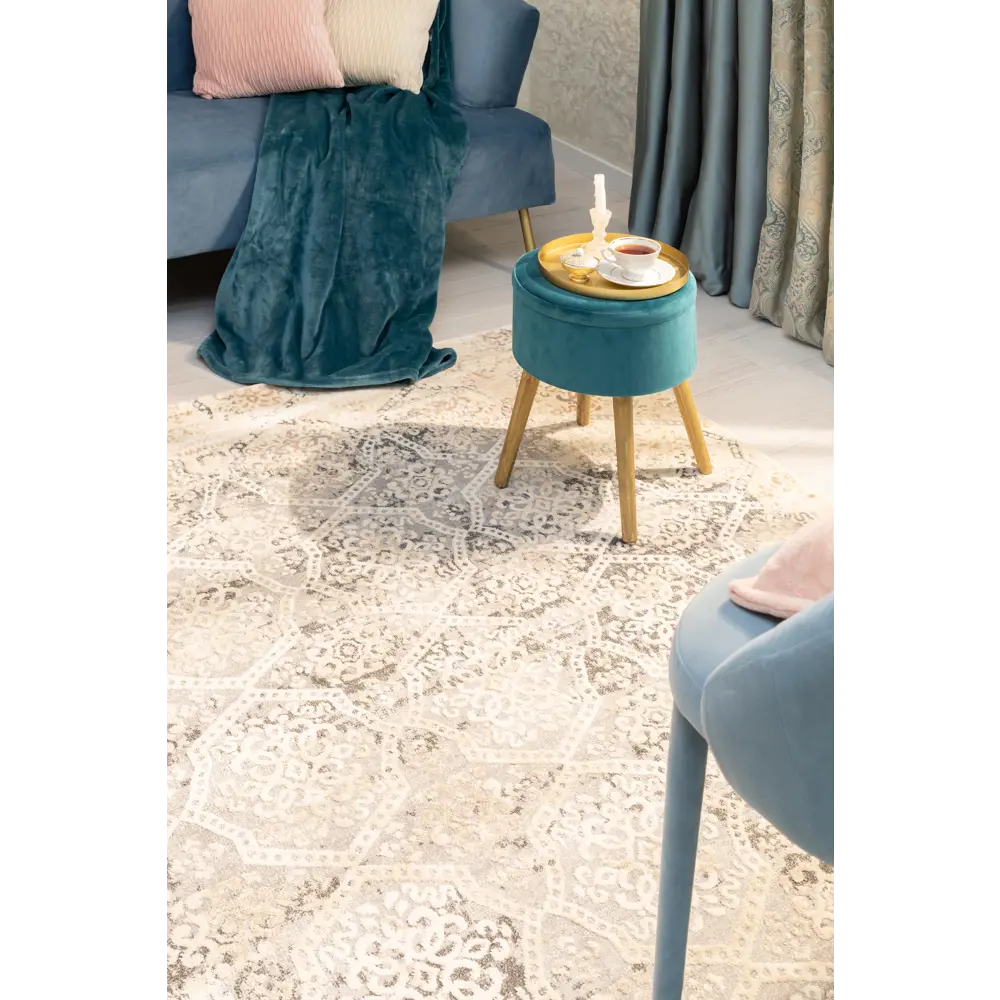 Ковер полипропилен Nika 0A782A 80х150 см цвет бежевый STLM-2071349 - Вид №5