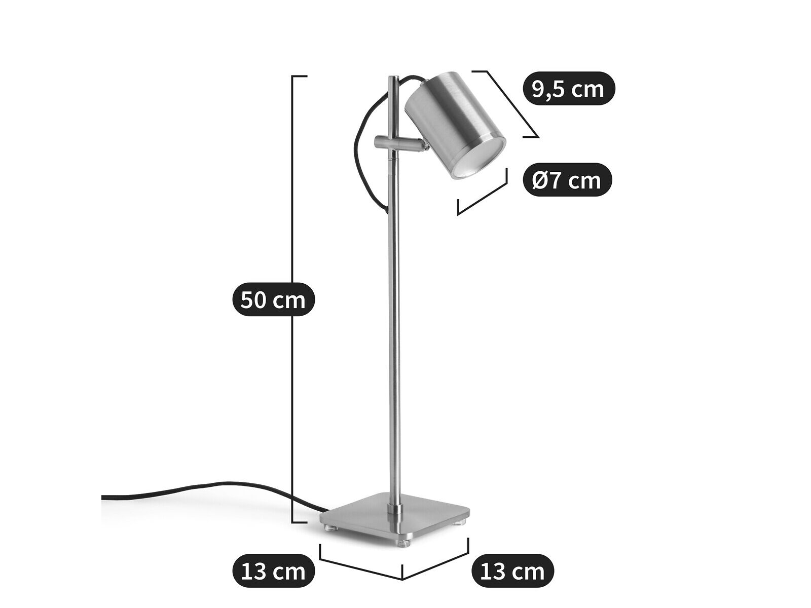 Регулируемая настольная лампа из никеля AMPM поворотный ARCH-00094897 - Вид №6