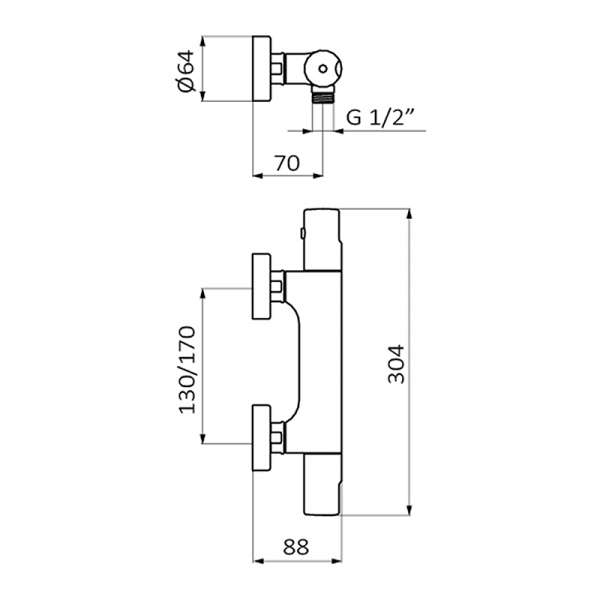 Смеситель для душа TENDER GRB MIXERS 130900 - Вид №1
