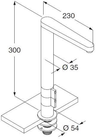 Boffi Смеситель для мойки из нержавеющей стали в современном стиле sun-id-1510378 - Вид №1