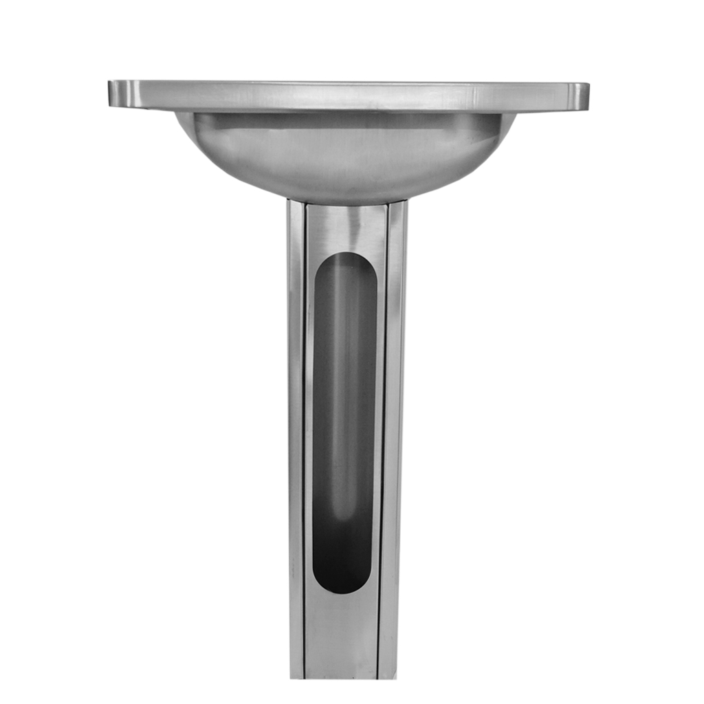 MF-156 Раковина с пьедесталом Public Steel  - Вид №1