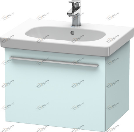 XL605100909 X-Large Тумбочка подвесная Светло-голубой матовый декор Duravit