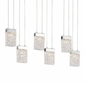 Светильник подвесной 150х100 см хром Delight Collection MD17090026-6D DELIGHT COLLECTION ДИЗАЙНЕРСКИЕ 00-3882272 Прозрачный;хром