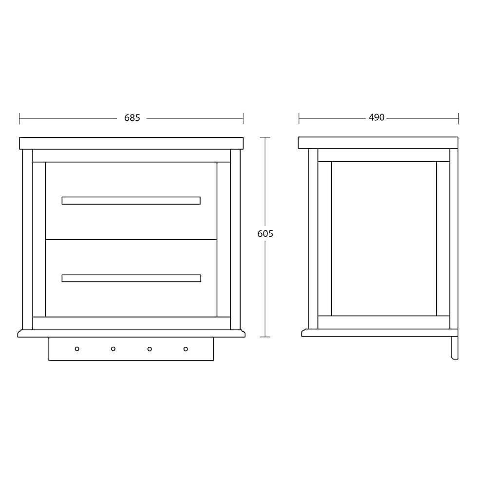 IMSR72 Radcliffe Attica Подвесной туалетный столик с ящиками из орехового стекла Radcliffe Imperial  - Вид №2