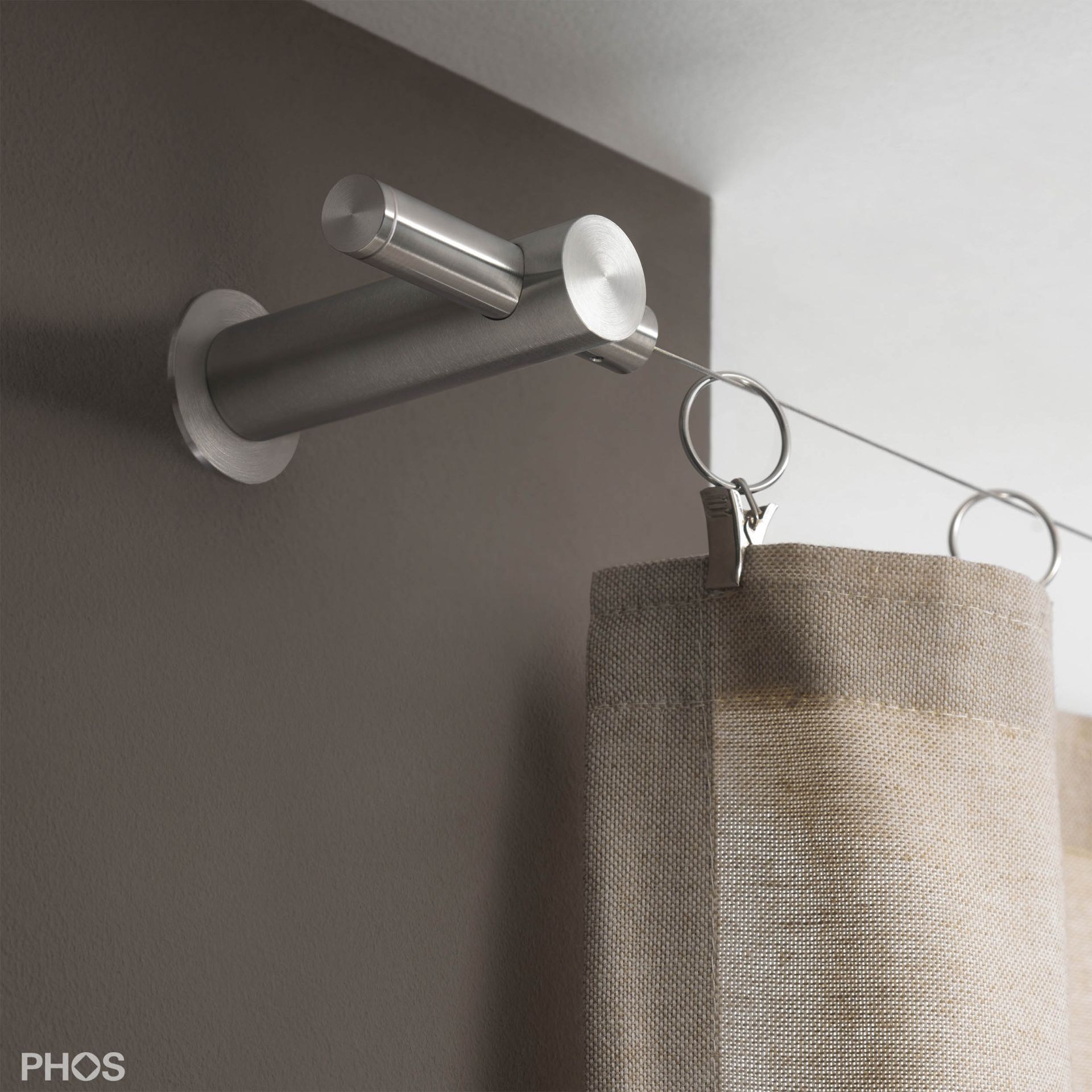 SSL2080Set5SU18104 Система боковой натяжки троса через внутренний угол, пролет до 5 м, расстояние до стены 6,9 см PHOS 