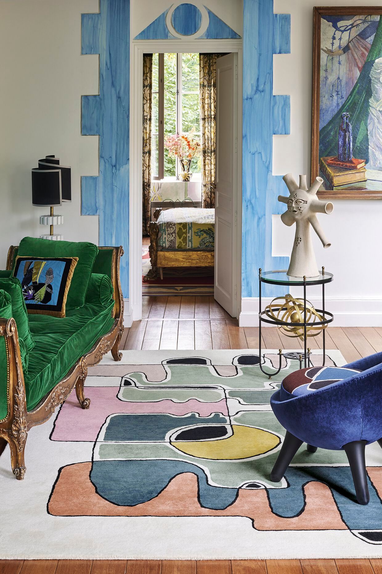 Шерстяной прямоугольный ковер с рисунком Toulemonde Bochart TETE A TETE MULTI ARCH-00012726