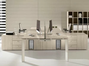 IFT Модульный рабочий стол из стали и дерева с ящиками Cowork