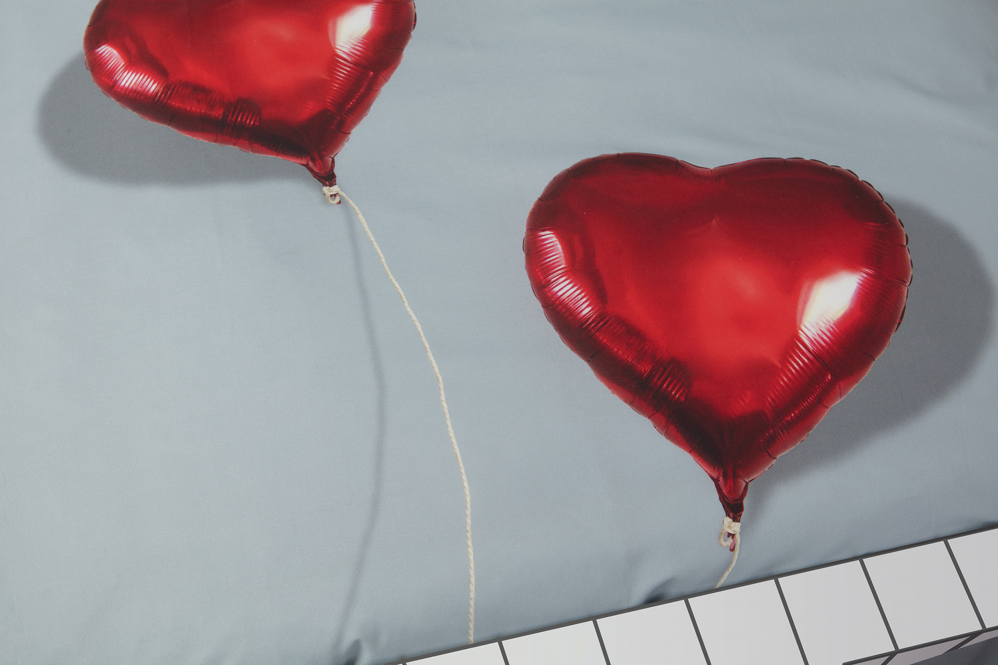 Детское постельное белье односпальное "Сердце в облаках" 150х200 см SNURK  335495 Серый  - Вид №3