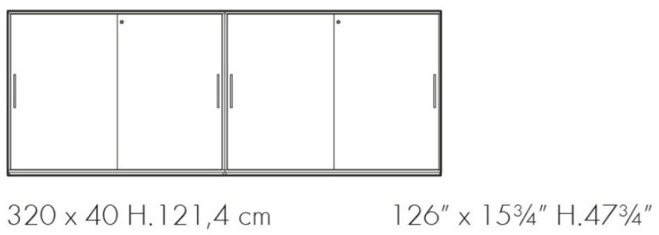Bralco Офисный шкаф из меламина с раздвижными дверцами с замком Winglet sun-id-1481241 - Вид №2