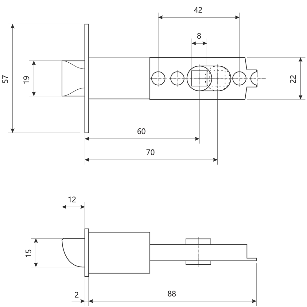Ручка-кноб Avers 8023-05-AC для межкомнатных дверей в цвете медь 82001803 STLM-0016944 - Вид №5