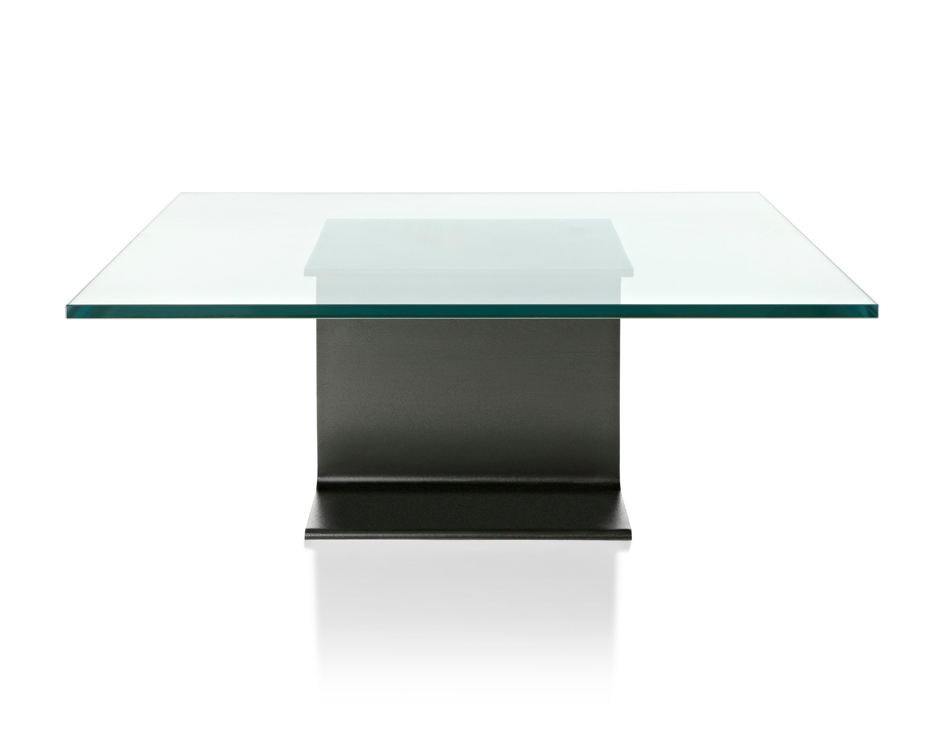 Квадратный алюминиевый и стеклянный журнальный столик Herman Miller I Beam ARCH-00012301 - Вид №1