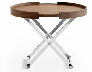 ManifestoDesign Журнальный столик из орехового дерева с подносом