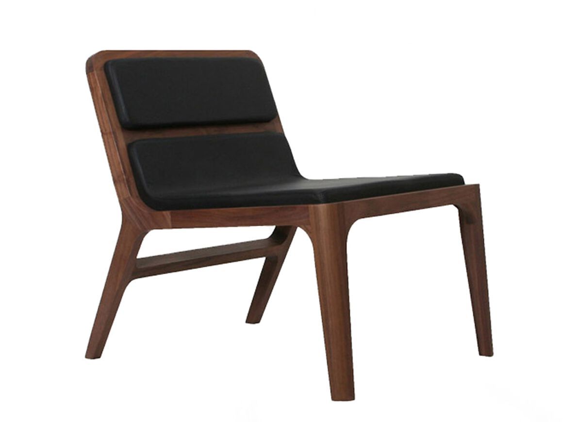 Кресло из цельного дерева и кожи Air Division ARCH-00080081