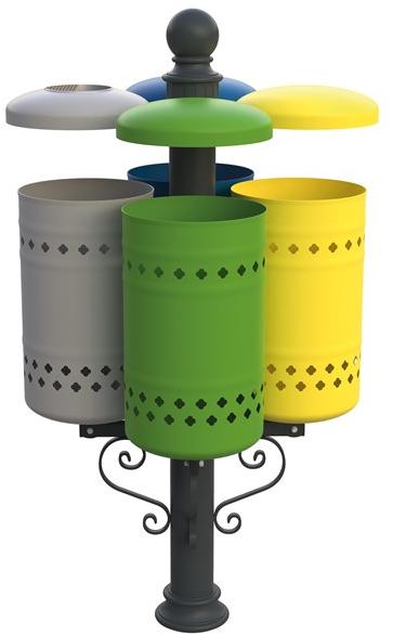 Lazzari Урна для мусора из металла для улицы sun-id-1513918 - Вид №4