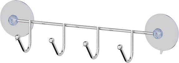 GHI 007 Штанга с 4-мя крючками на вакуумных присосках SORCOSA Plain