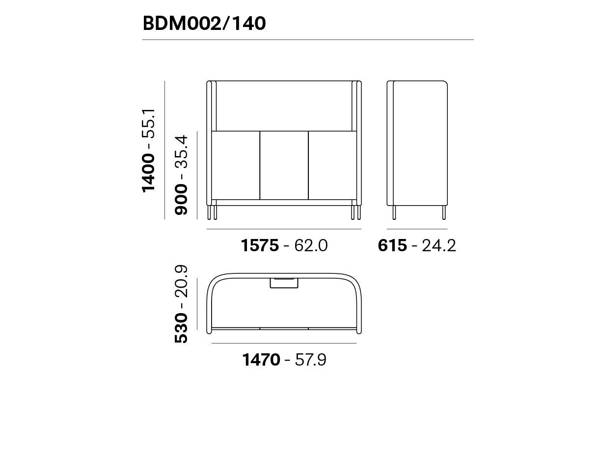 Офисная мебель с распашными дверями Pedrali Buddyhub ARCH-00070084 - Вид №5