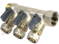 Коллектор с шаровыми кранами для м/п труб FM 3/4х3/4х16х3 AQL 1314 AQUAPEX 21165