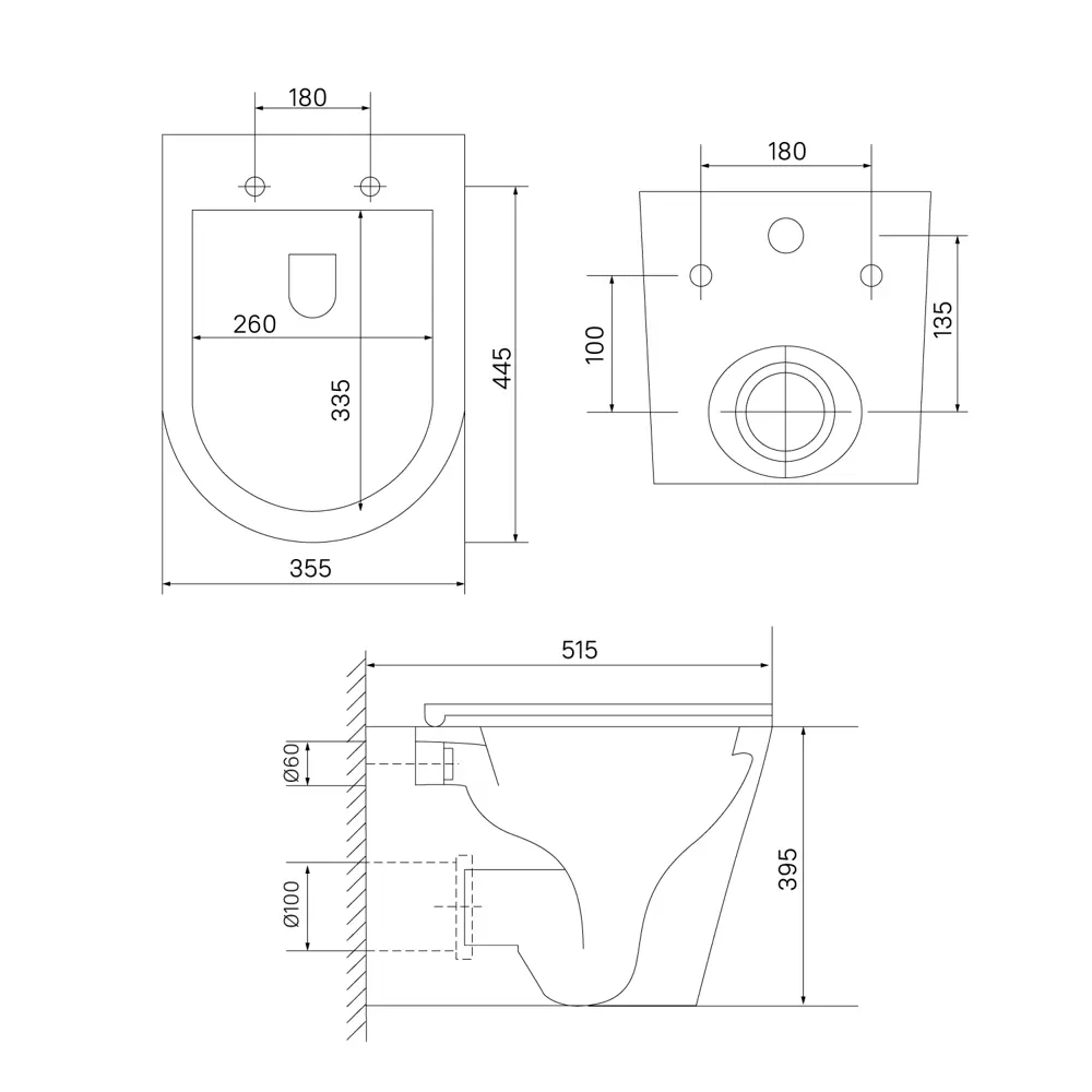 IDDIS Lahta — подвесной безободковый унитаз с системой смыва Торнадо 89370561 STLM-1580732 - Вид №12