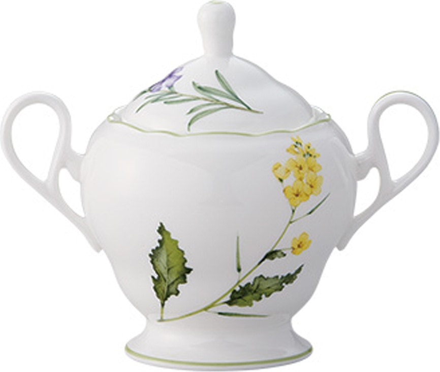 10613852 Noritake Сахарница Noritake "Английские травы" 360мл Фарфор костяной 