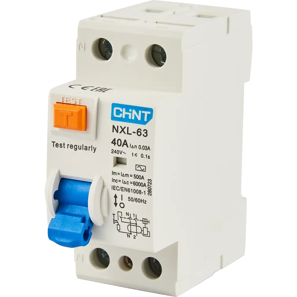 УЗО CHINT NXB-63S 2P 40 A 30 мА 6 кА AC 85683461 STLM-2006184  - Вид №1