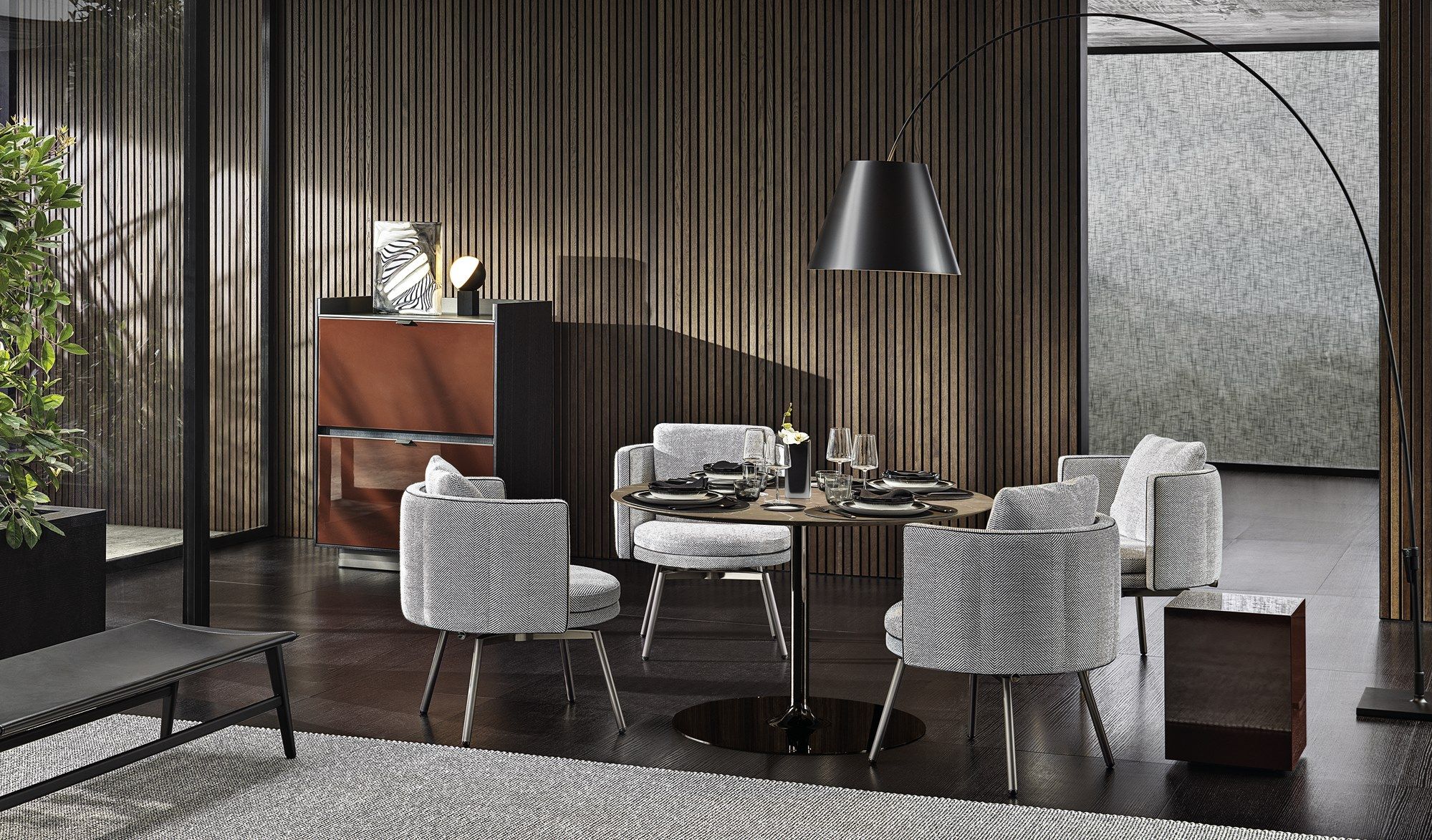 Мягкий стул из ткани Minotti Torii ARCH-00134345 - Вид №4