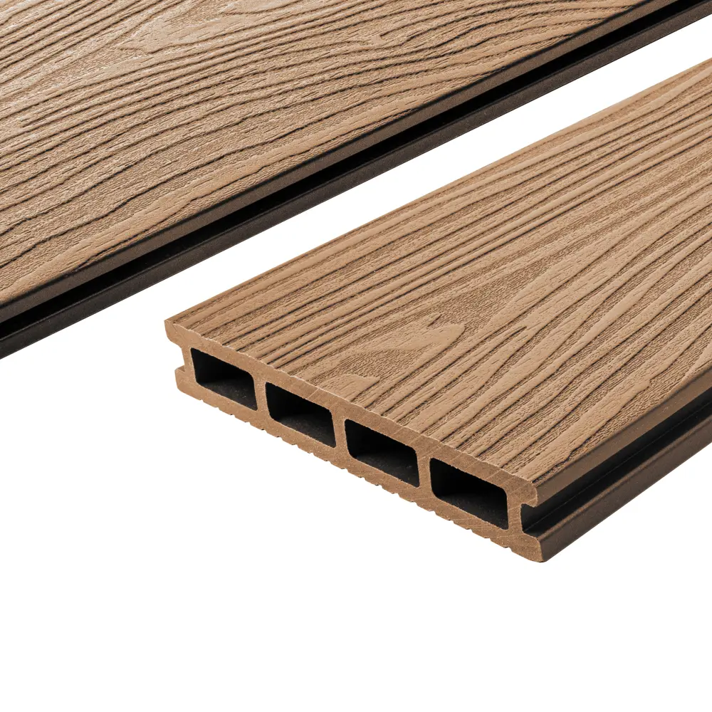 Террасная доска T-DECKS из ДПК цвета натуральное дерево 4000x150x25 мм 89366383 STLM-1516685 - Вид №1