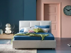 Dall'Agnese Двуспальная кровать из ткани с мягким изголовьем