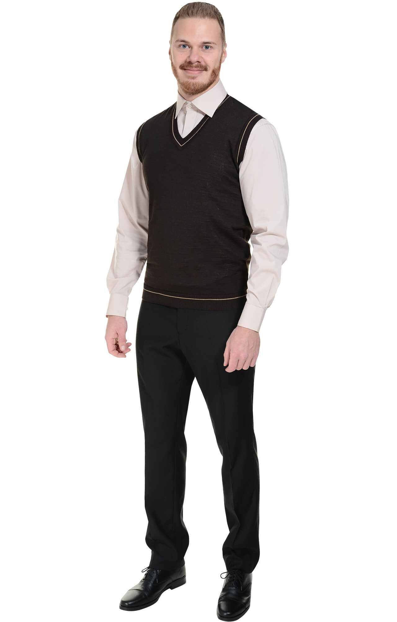 5042984 Жилет трикотажный мужской в ассортименте  Одежда для официантов  размер 48-50 Спецодежда  - Вид №2