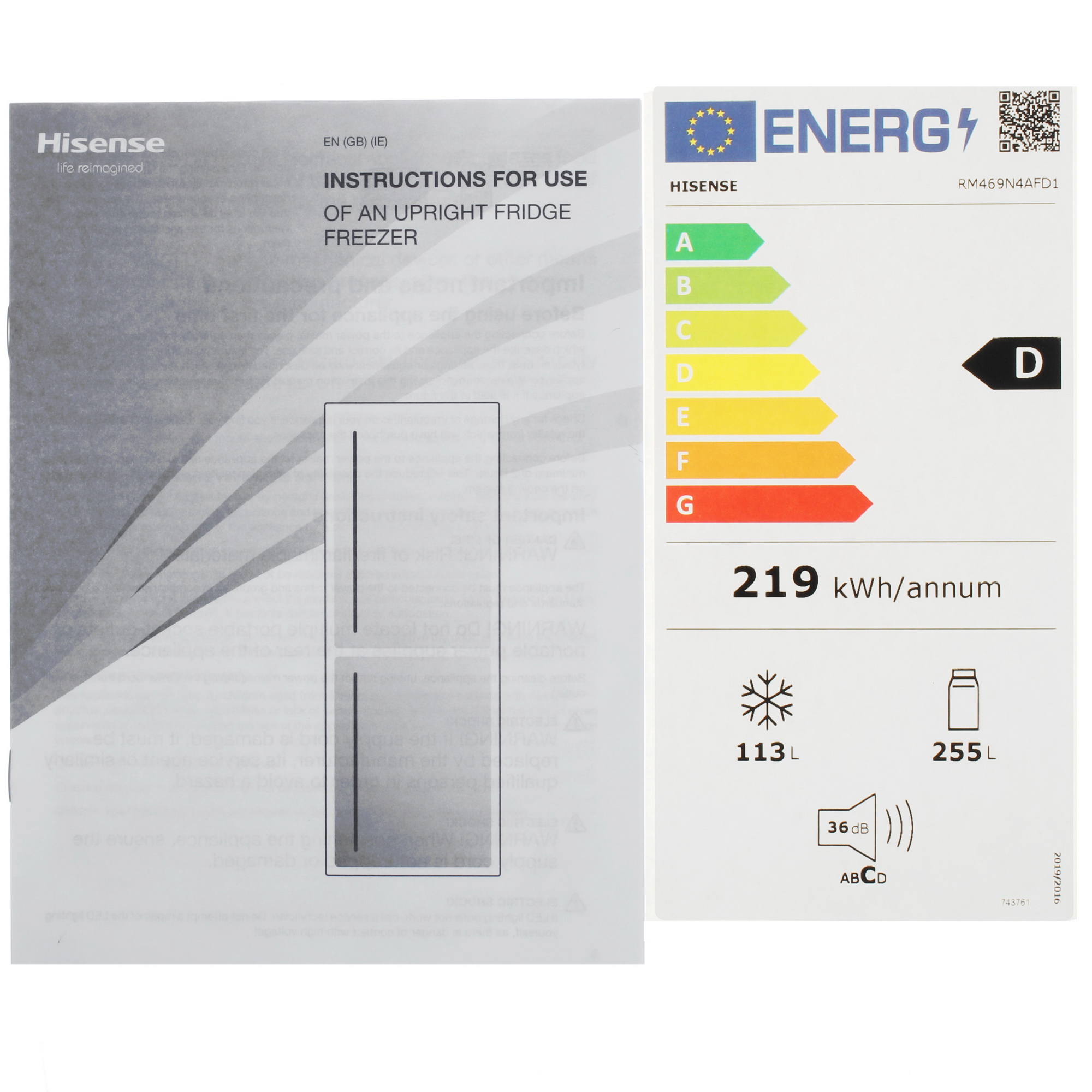 5462654 Холодильник с морозильником   Hisense RM469N4AFD1 черный STDN-0093763 - Вид №13