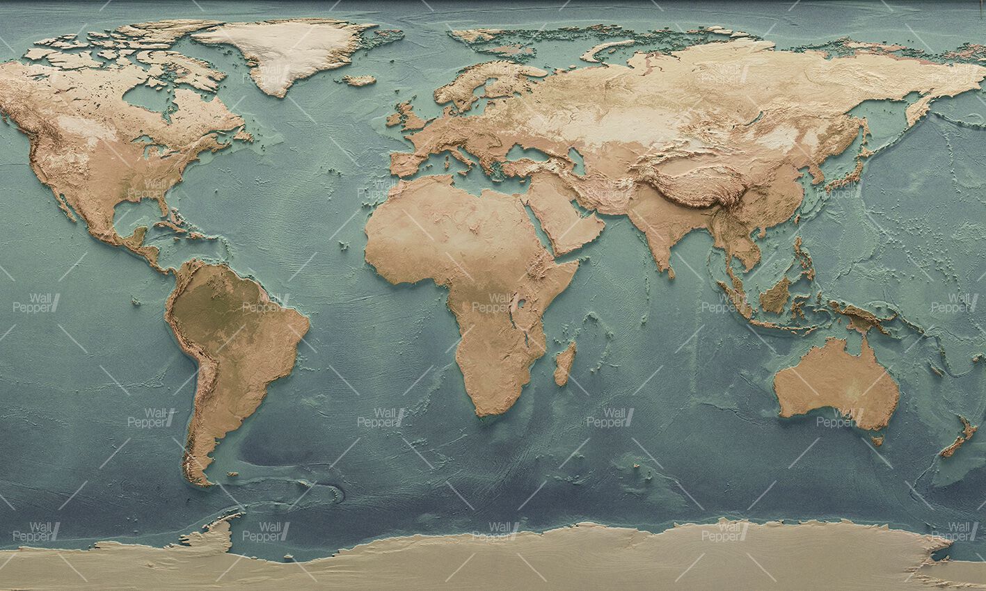 Carta da parati PVC free, eco-friendly, lavabile WallPepper PLANISFERO ARCH-00029015 - Вид №2