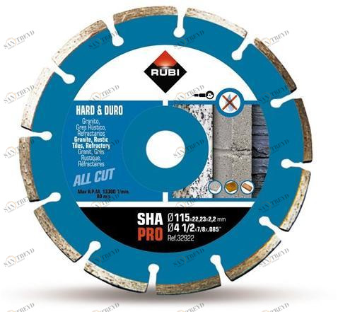 RUBI Сегментированный алмазный диск для твердых материалов sun-id-1423599