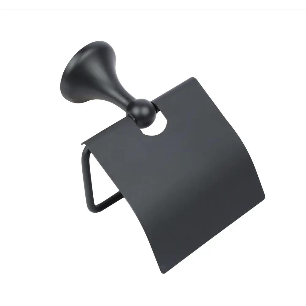 Держатель для туалетной бумаги Eltoni с крышкой — черный 89435441 Santreyd STLM-1584147