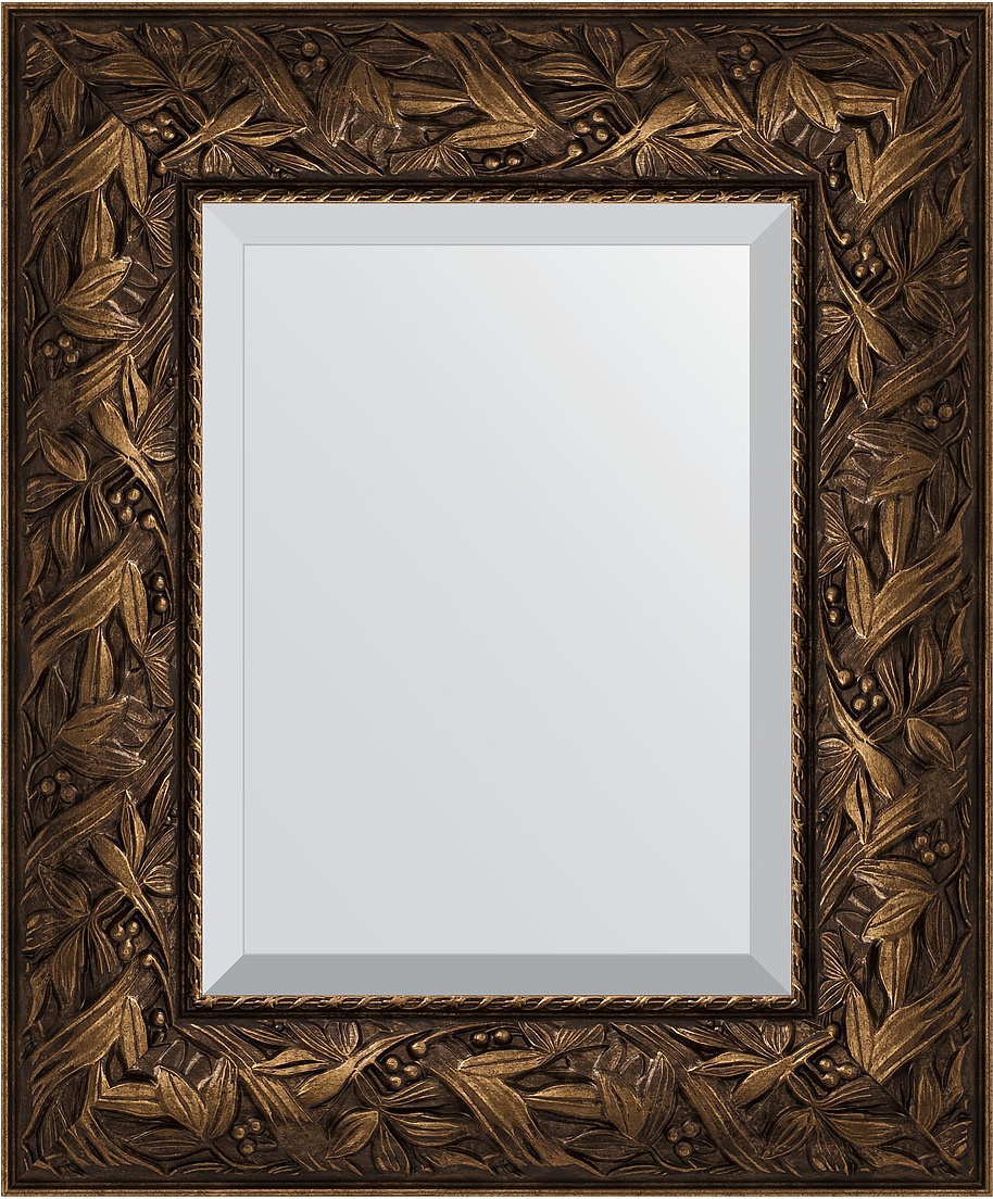 BY 3365 Зеркало с фацетом в багетной раме - византия бронза 99 mm EVOFORM Exclusive